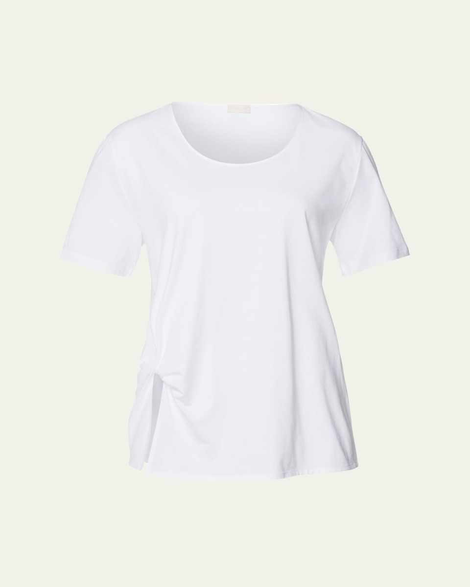 Side-Twist Organic Cotton Jersey T-Shirt